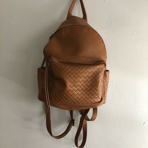 Brown backpack purse